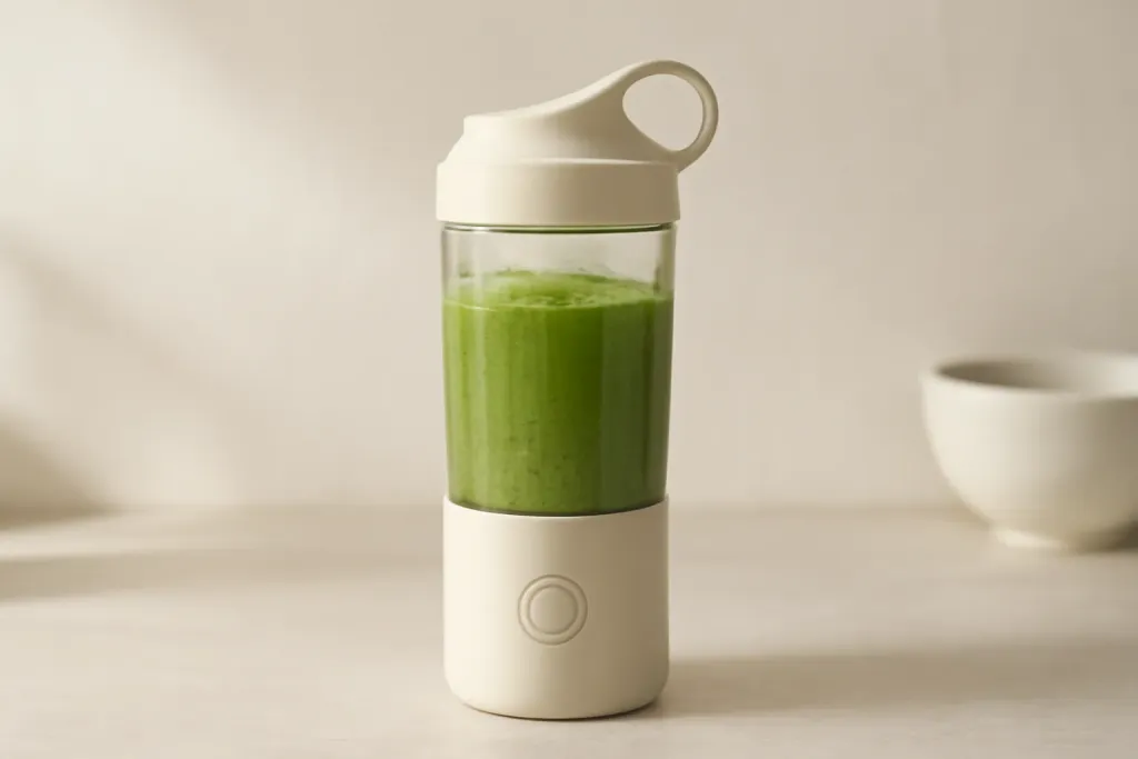 Editorial illustration related to portable blender buying guide