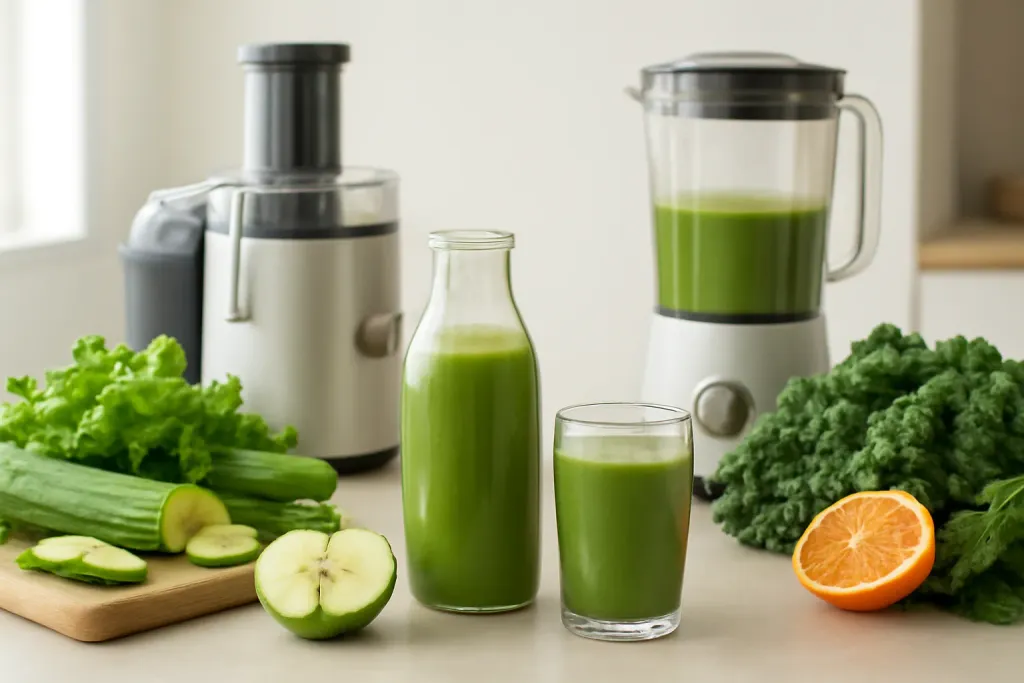 A second photo showing a related step or detail for produce preparation tools for juicing