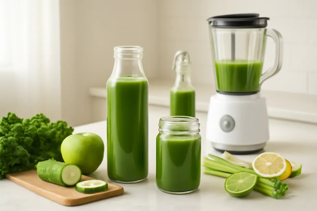 A second photo showing a related step or detail for why green juice tastes bitter