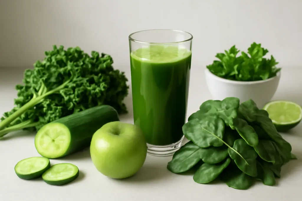 Editorial illustration related to why green juice tastes bitter