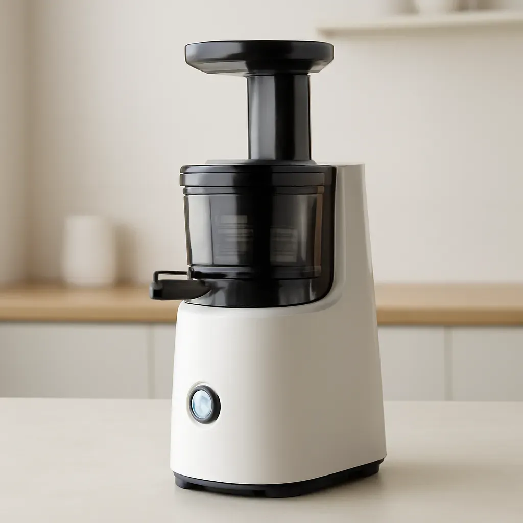 Editorial illustration (not the exact linked listing) of budget masticating juicer for beginners
