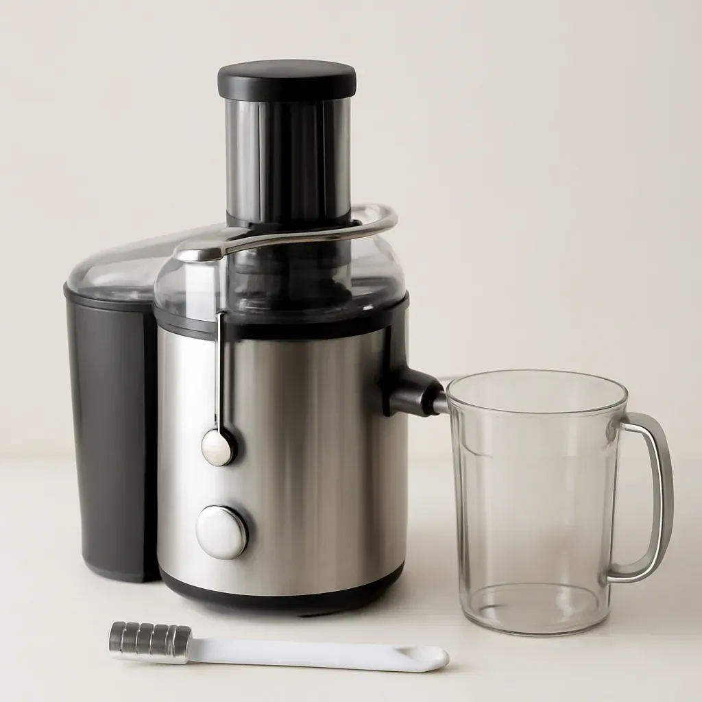 Editorial illustration (not the exact linked listing) of centrifugal juicer starter kit