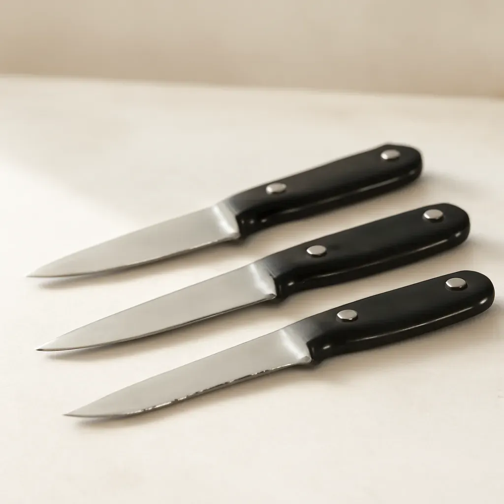 Editorial illustration (not the exact linked listing) of compact prep knife set