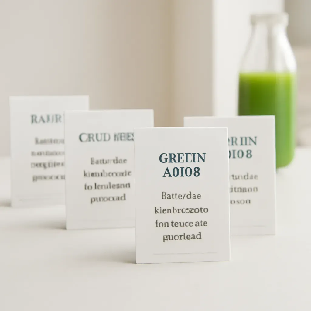 Editorial illustration (not the exact linked listing) of ingredient ratio reference cards