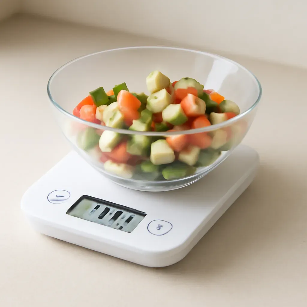Editorial illustration (not the exact linked listing) of kitchen scale for ingredient ratios