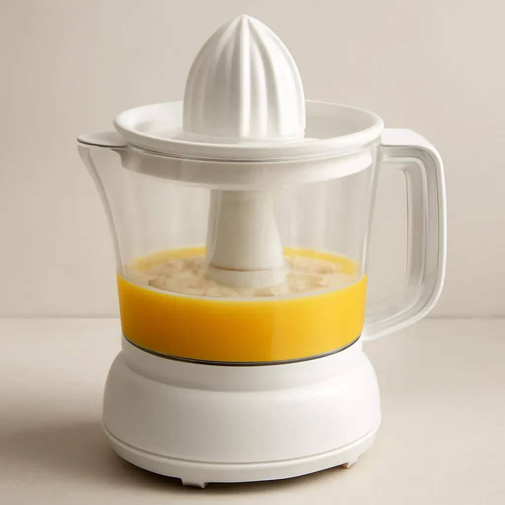 Editorial illustration (not the exact linked listing) of large-capacity electric citrus juicer