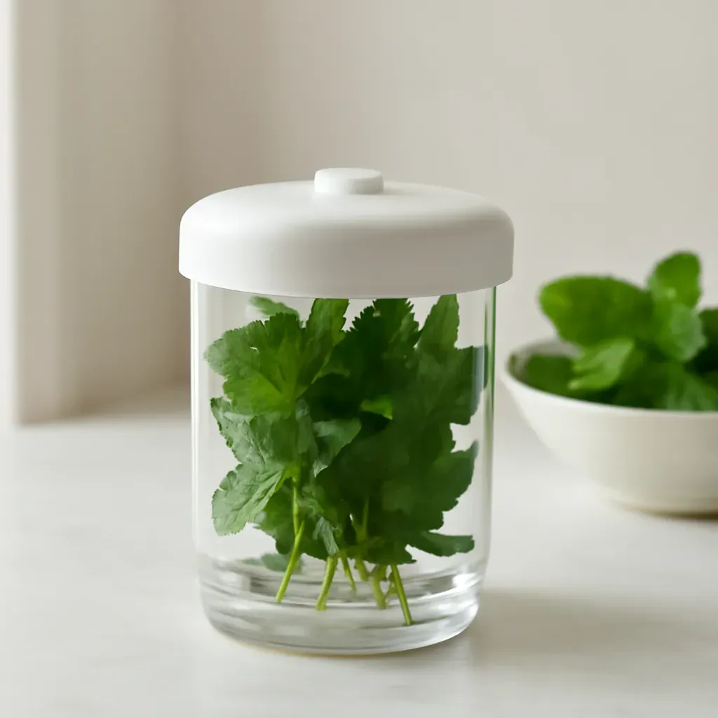 Editorial illustration (not the exact linked listing) of mint and herb keeper