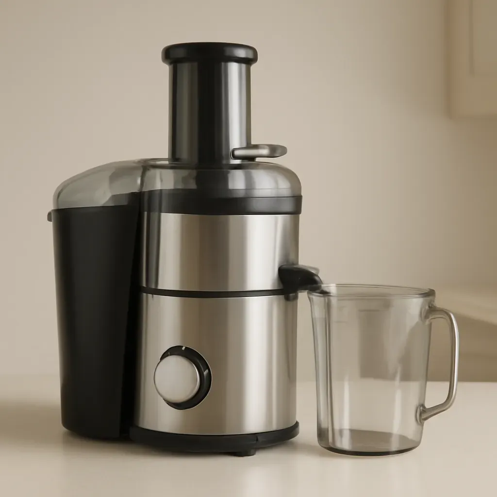 Editorial illustration (not the exact linked listing) of multi-speed centrifugal juicer
