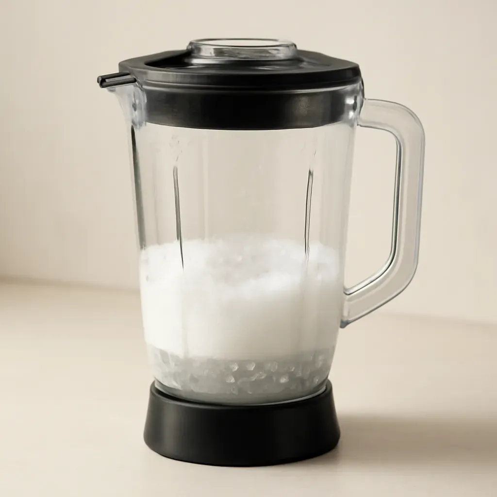 Editorial illustration (not the exact linked listing) of self-cleaning high-speed blender