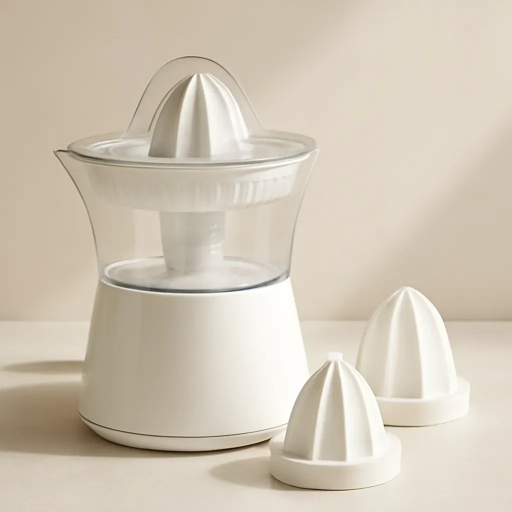 Editorial illustration (not the exact linked listing) of two-cone citrus juicer